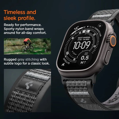Spigen Athlex Air 2 - Apple Watch dirželis 44/45/46/49 mm (Active Black / Gray)