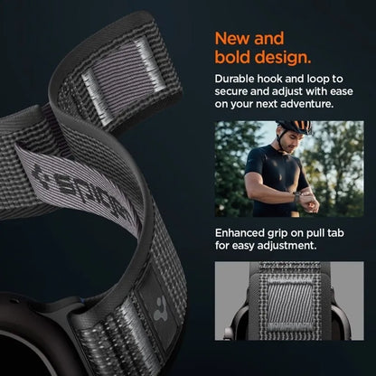 Spigen Athlex Air 2 - Apple Watch dirželis 44/45/46/49 mm (Active Black / Gray)