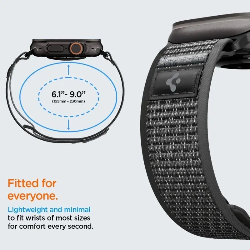 Spigen Athlex Air 2 - Apple Watch dirželis 44/45/46/49 mm (Active Black / Gray)