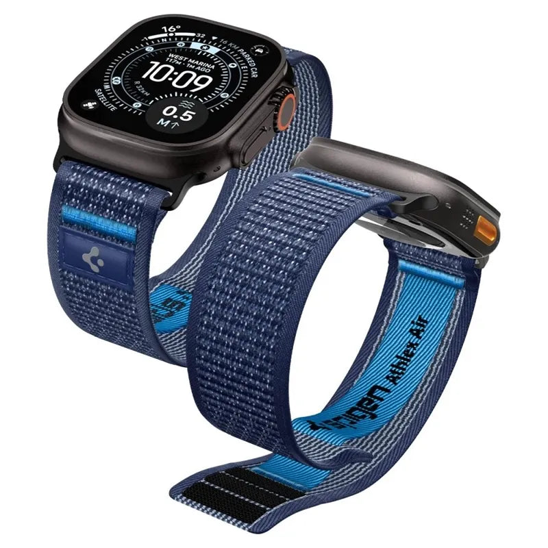 Spigen Athlex Air 2 – „Apple Watch“ dirželis 44/45/46/49 mm (Active Navy Blue)
