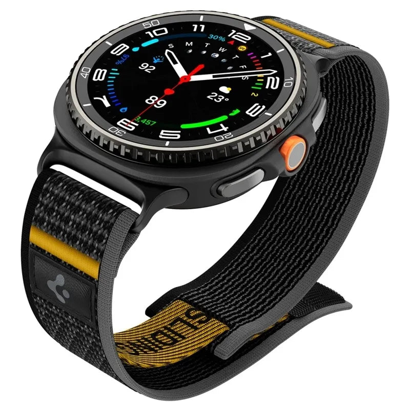Spigen Athlex Air – Dirželis, skirtas Samsung Galaxy Watch 8 / Watch 8 Classic 40 / 44 / 46 mm (Aktyvus Juodas)