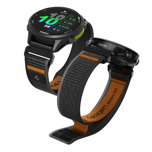 Spigen Athlex Air - Garmin QuickFit dirželis 22 mm (Active Black / Orange)