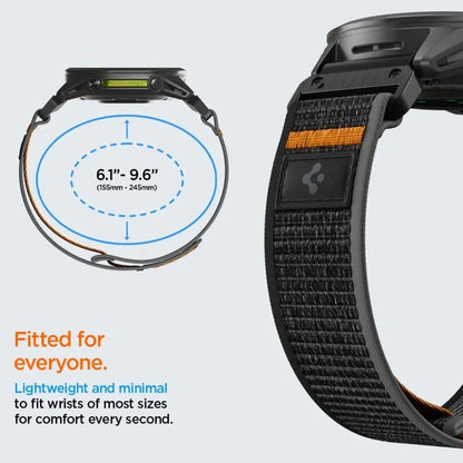 Spigen Athlex Air - Garmin QuickFit dirželis 22 mm (Active Black / Orange)