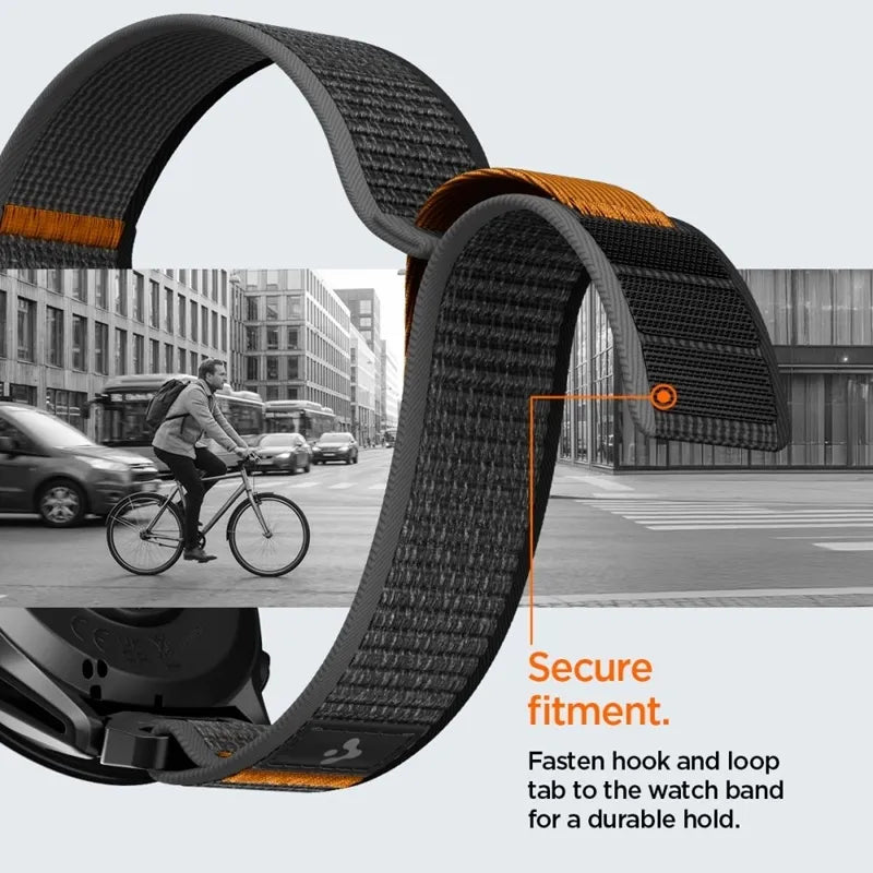 Spigen Athlex Air - Garmin QuickFit dirželis 22 mm (Active Black / Orange)