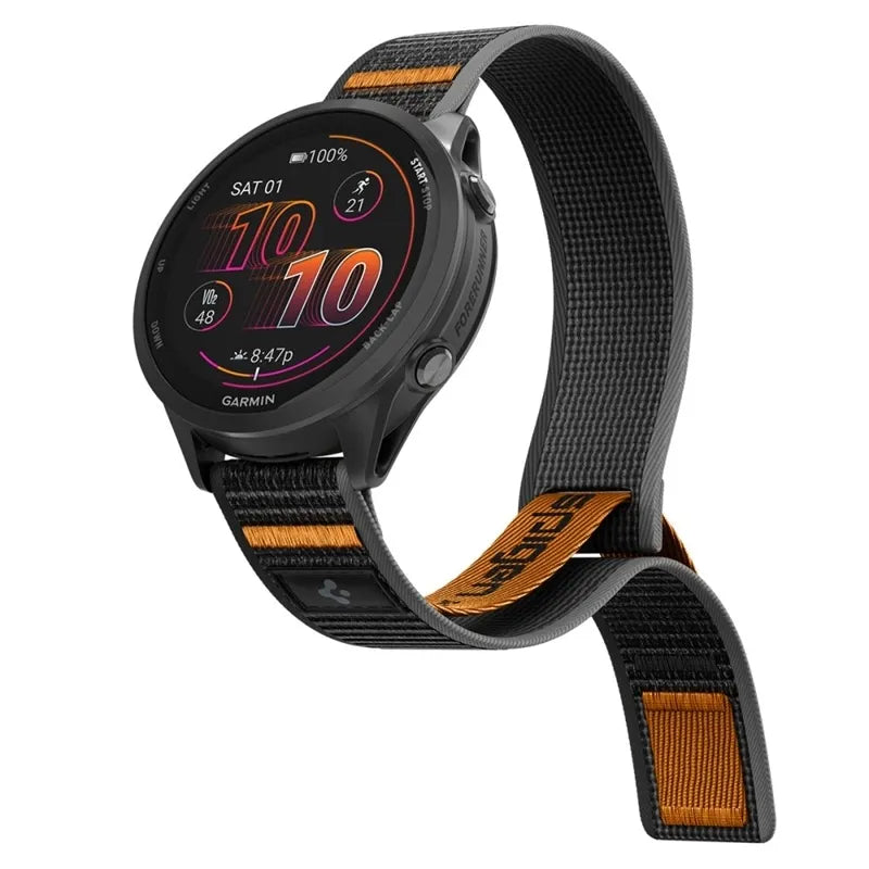 Spigen Athlex Air – „Garmin“ QuickRelease dirželis 22 mm (Active Black / Orange)