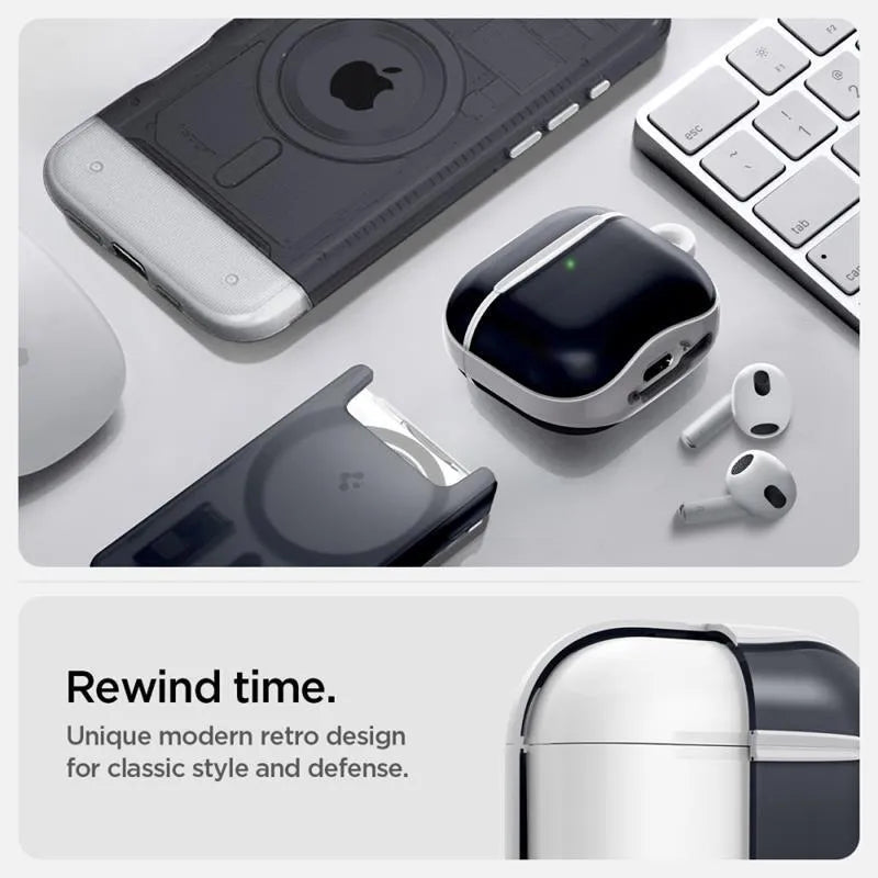 Spigen Classic C1 – dėklas, skirtas Apple AirPods 4 (grafito spalvos)
