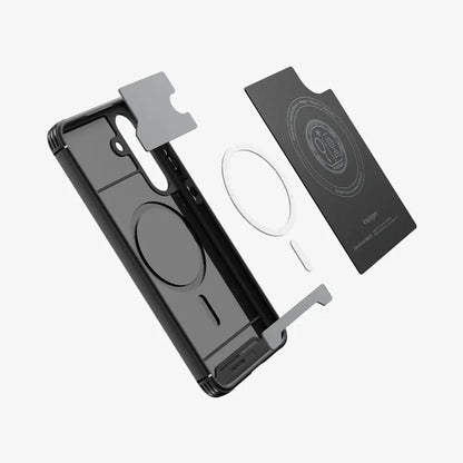 Spigen Core Armor Mag MagSafe dėklas, skirtas Samsung Galaxy S25 FE (Matinė juoda)