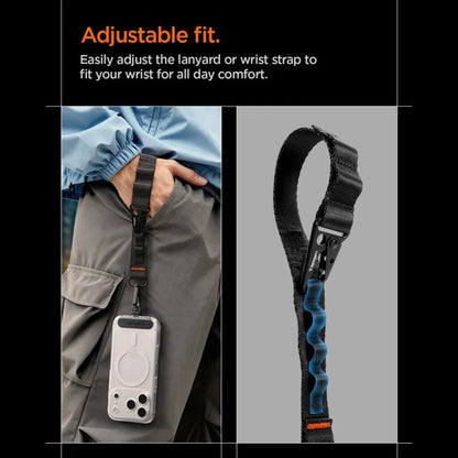 Spigen DA30M Dirželis Per Petį Crossbody – Universalus telefono dirželis / raištis (juodas)