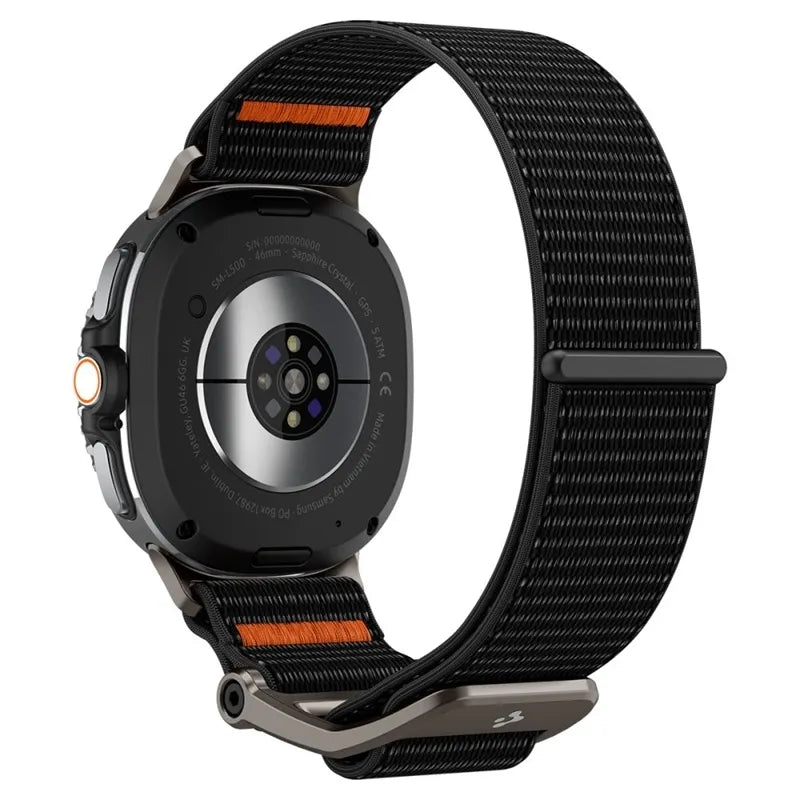 Spigen DuraPro Flex - Apyrankė skirta Samsung Galaxy Watch 8 / 8 Classic 40 / 44 / 46 mm (Juodos spalvos)