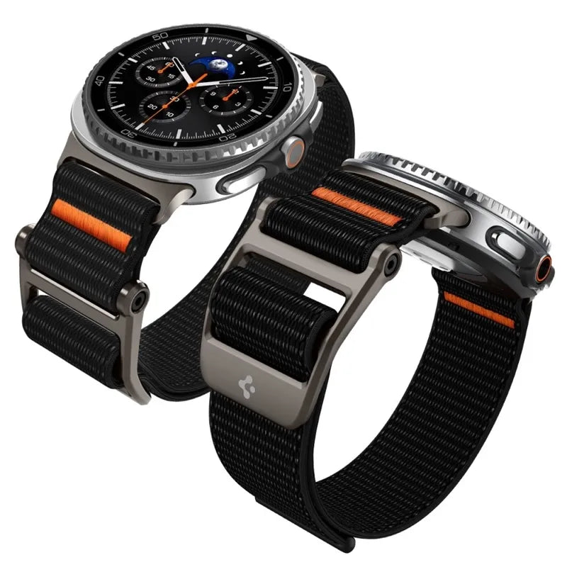 Spigen DuraPro Flex - Apyrankė skirta Samsung Galaxy Watch 8 / 8 Classic 40 / 44 / 46 mm (Juodos spalvos)