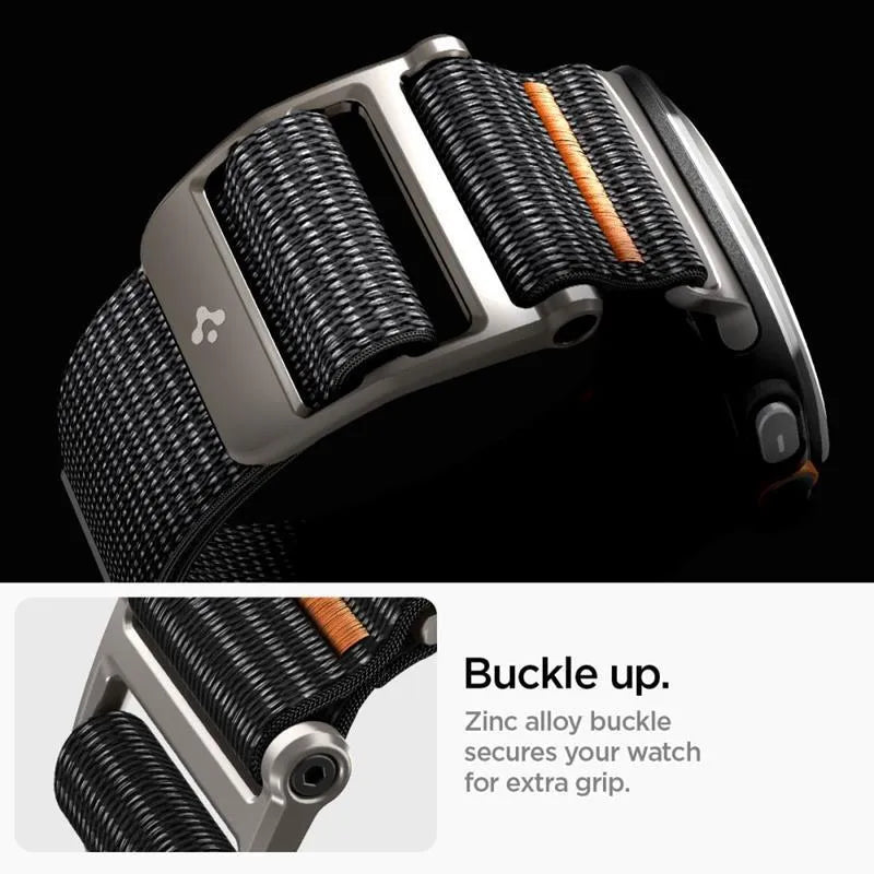 Spigen DuraPro Flex – Dirželis, skirtas Samsung Galaxy Watch Ultra 47 mm (2025/2024) (Juodas)