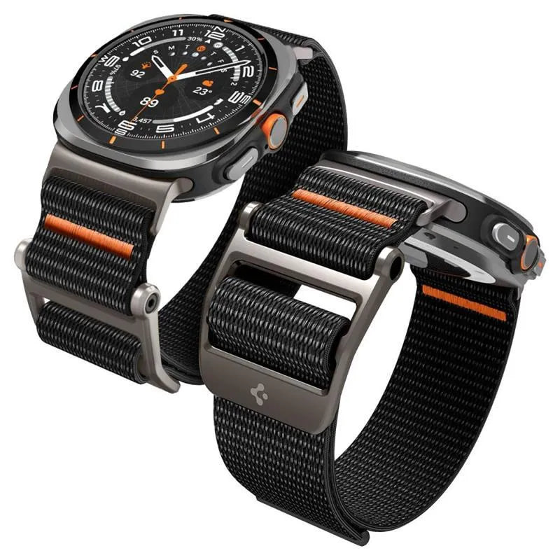 Spigen DuraPro Flex – Dirželis, skirtas Samsung Galaxy Watch Ultra 47 mm (2025/2024) (Juodas)