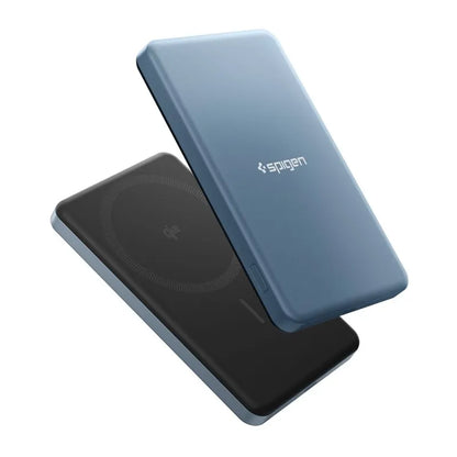Spigen EA2205MQ Essential – „MagSafe“ išorinė baterija, 5000 mAh, 22,5 W, „Qi2“ (žalsvai melsva)