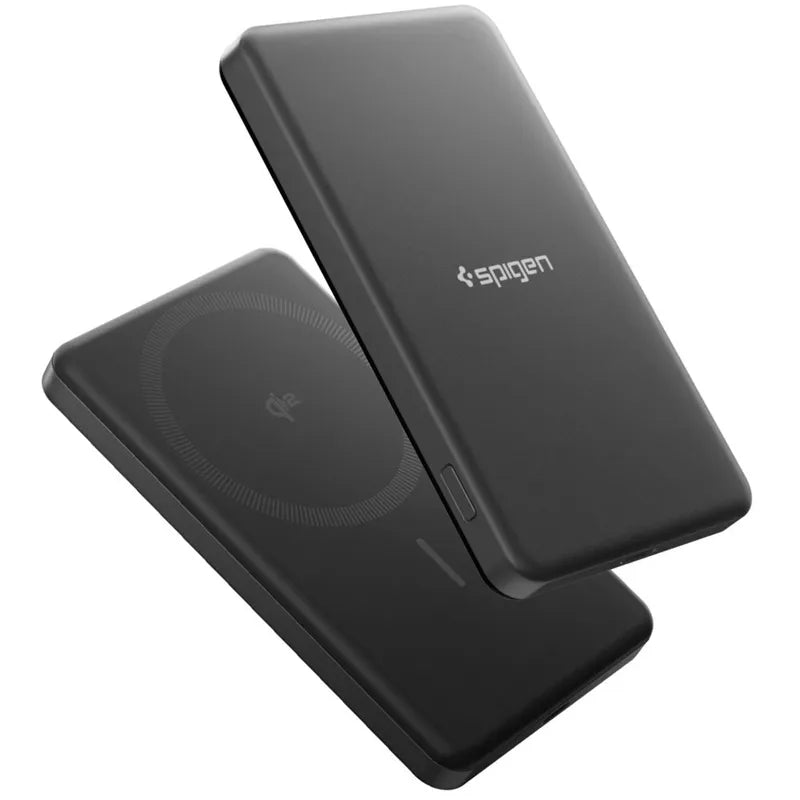 Spigen EA2205MQ Essential – „MagSafe“ maitinimo blokas 5000 mAh 22,5 W Qi2 (juodas)