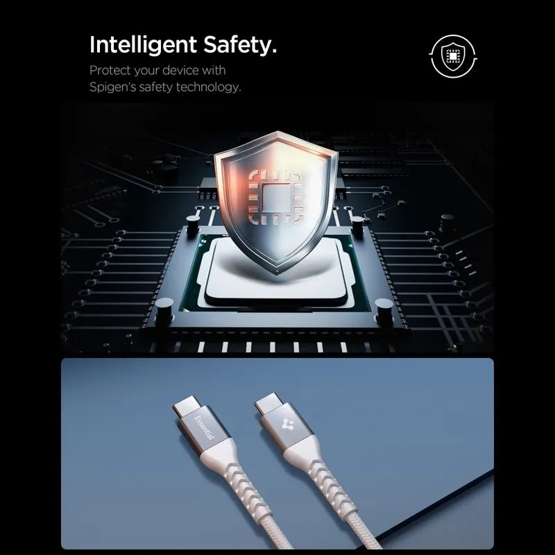 Spigen EB10010CCA Essential - USB-C į USB-C laidas 100W 1m (baltas)
