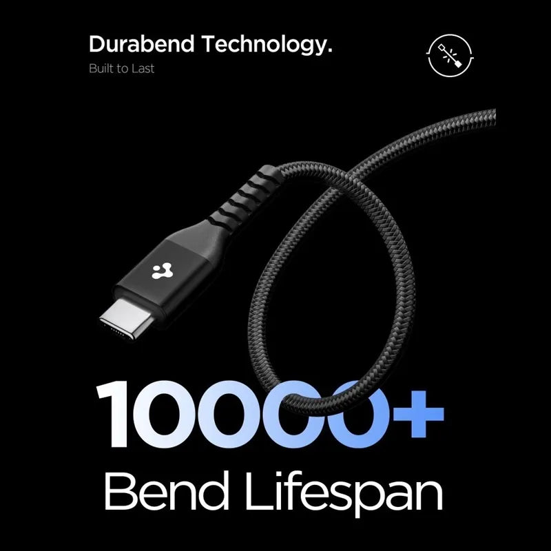 Spigen EB10010CCA Essential – USB-C į USB-C laidas 100W 1m (juodas)