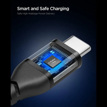 Spigen EB10010CCA Essential – USB-C į USB-C laidas 100W 1m (juodas)