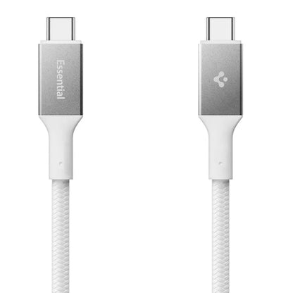 Spigen EB10015CC Essential – USB-C į USB-C PD laidas, 100 W, 1,5 m (baltas)