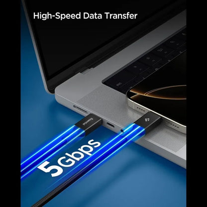 Spigen EB10015CC Essential - USB-C į USB-C PD laidas 100 W 1,5 m (juodas)