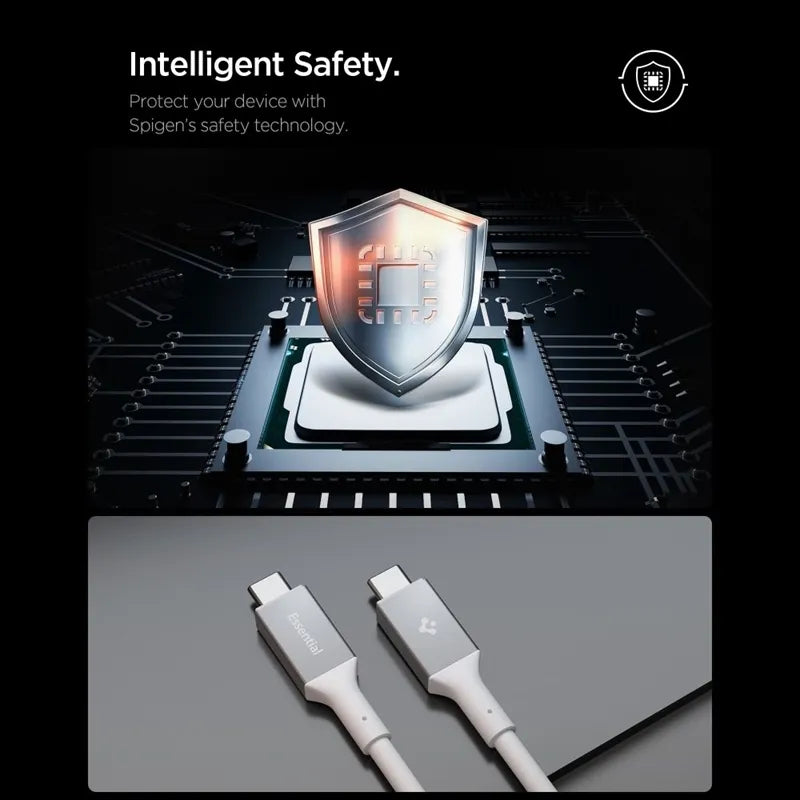 Spigen EB10020CC Essential – C tipo USB į C tipo USB PD laidas 100W 2m (baltas)