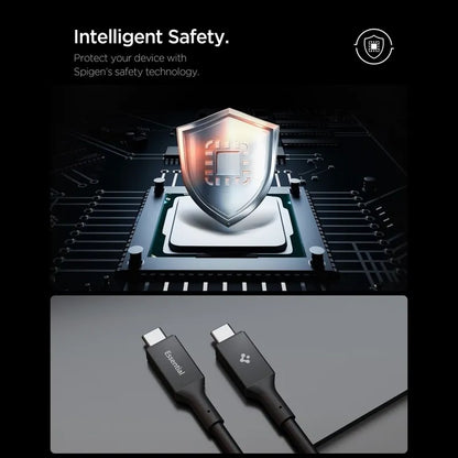Spigen EB10020CC Essential - USB-C į USB-C PD kabelis 100W 2m (juodas)