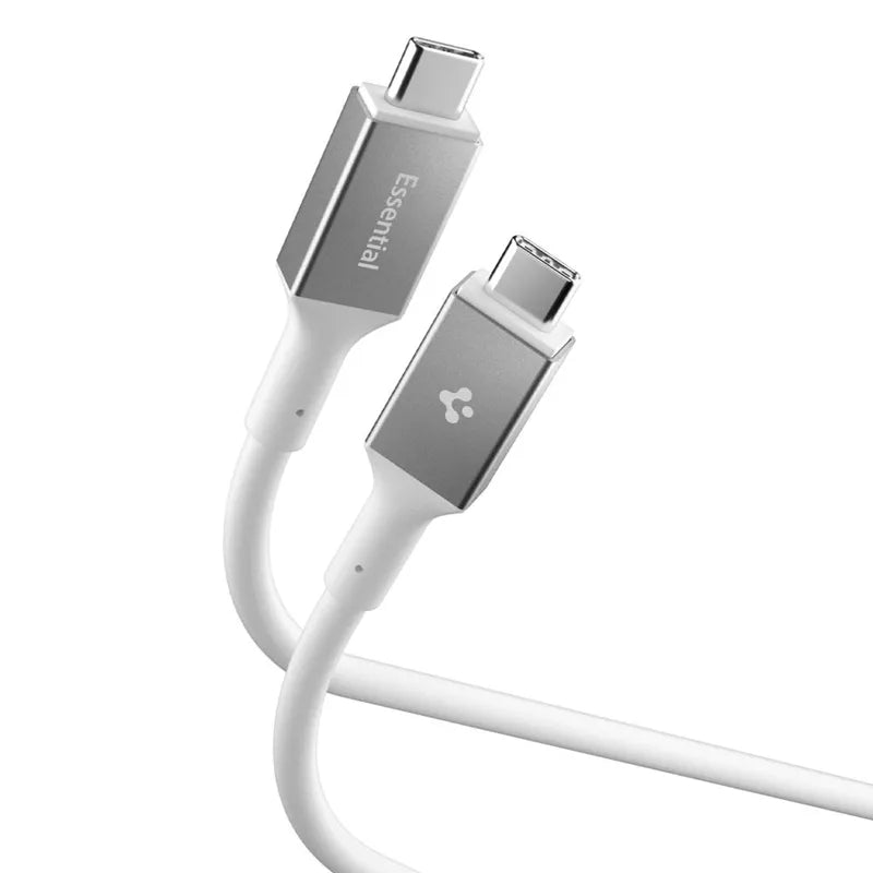 Spigen EB24012CC Essential - USB-C į USB-C PD Kabelis 240W 1.2m (Baltas)