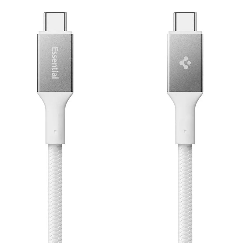Spigen EB24015CC Essential – USB-C į USB-C PD laidas, 240 W, 1,5 m (baltas)