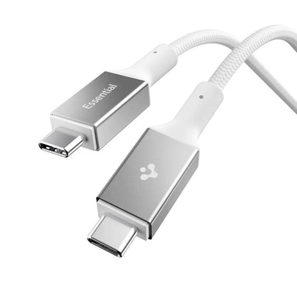 Spigen EB24015CC Essential – USB-C į USB-C PD laidas, 240 W, 1,5 m (baltas)