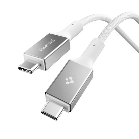 Spigen EB24015CC Essential – USB-C į USB-C PD laidas, 240 W, 1,5 m (baltas)