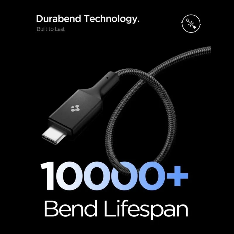 Spigen EB24015CC Essential – USB-C į USB-C PD laidas, 240 W, 1,5 m (juodas)