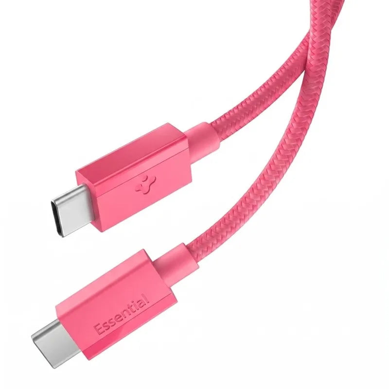 Spigen EB6010CC Essential – USB-C į USB-C laidas, 60W, 1m (rožinis)
