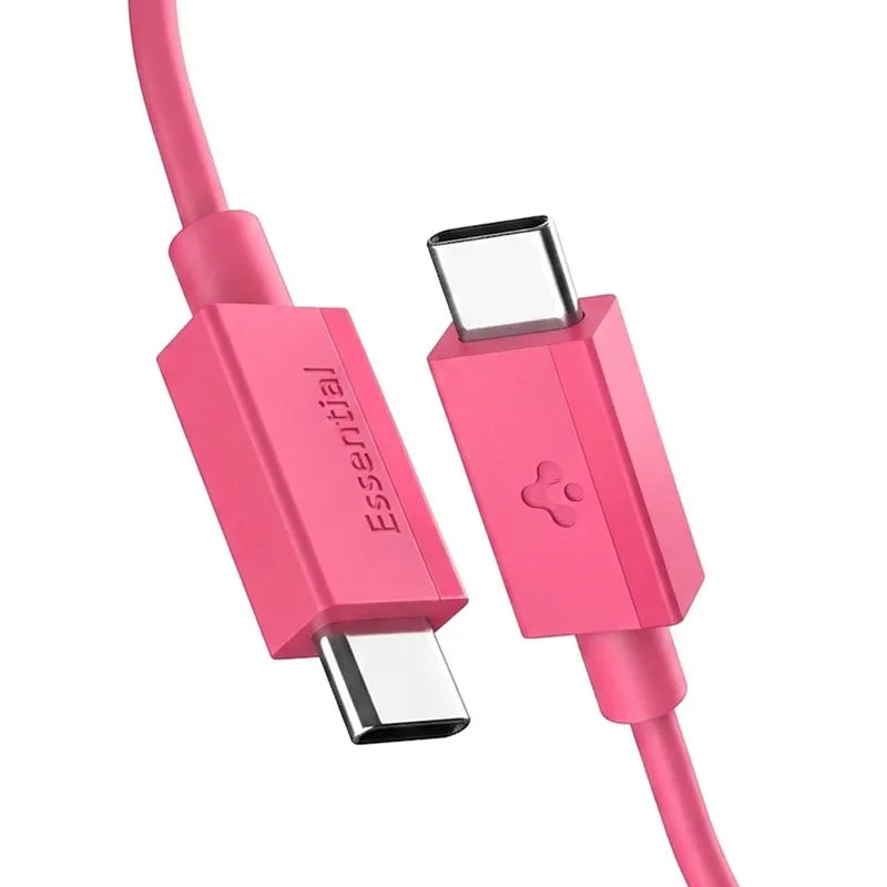 Spigen EB6010CC Essential – USB-C į USB-C laidas, 60W, 1m (rožinis)