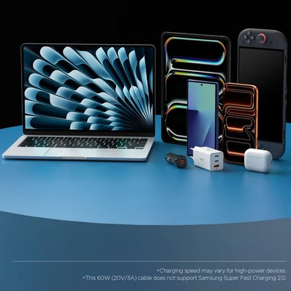 Spigen EB6010CC Essential – USB-C į USB-C laidas, 60W, 1m (rožinis)