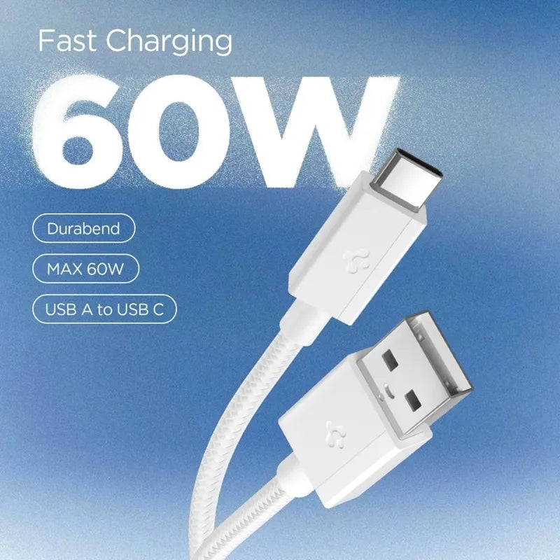 Spigen EB6015AC Essential – USB-A į USB-C laidas 60W 1,5 m (baltas)