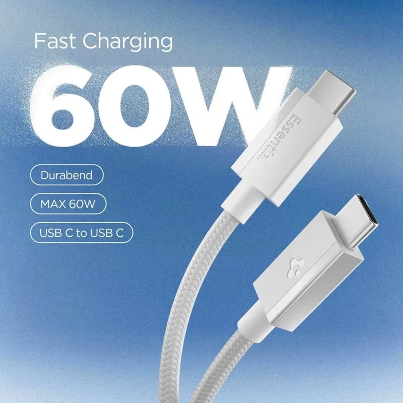 Spigen EB6015CC Essential - USB-C į USB-C laidas 60W 1,5 m (baltas)