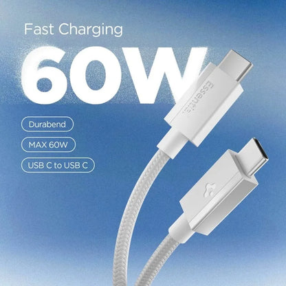 Spigen EB6015CC Essential - USB-C į USB-C laidas 60W 1,5 m (baltas)