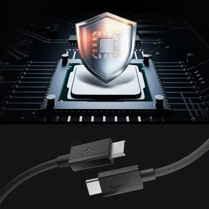 Spigen EB6015CC Essential – USB-C į USB-C laidas 60W 1,5 m (juodas)