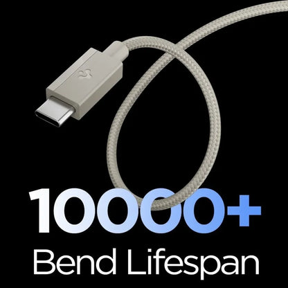Spigen EB6015CC Essential – USB-C į USB-C laidas, 60W, 1,5 m (natūralaus titano spalvos)