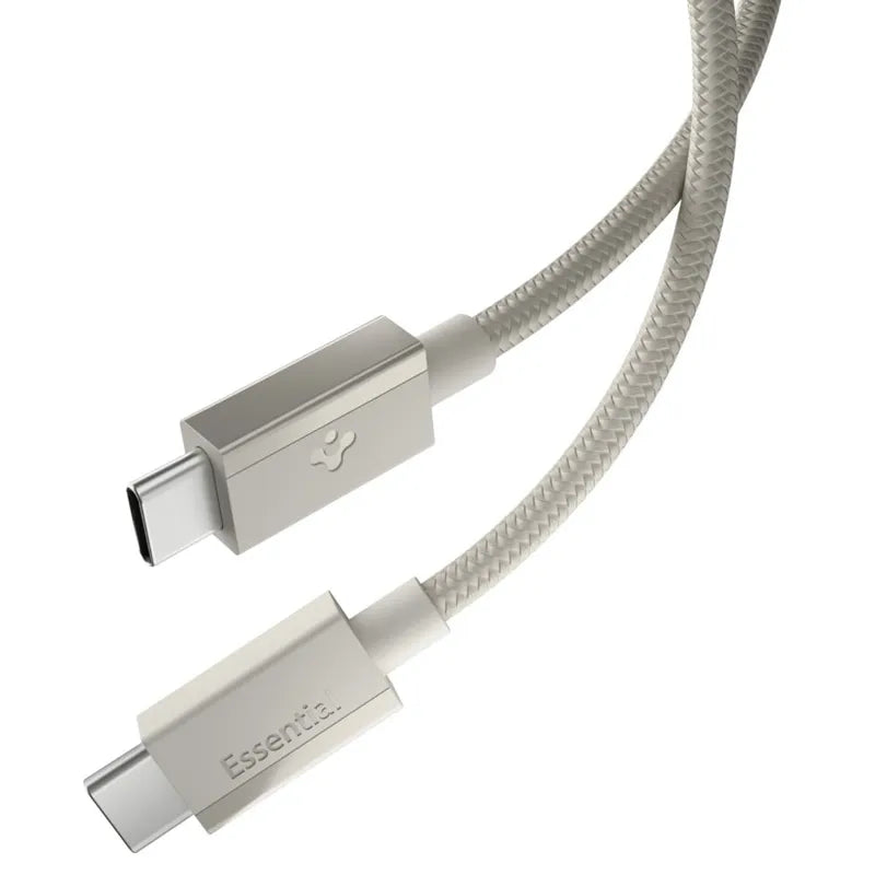 Spigen EB6015CC Essential – USB-C į USB-C laidas, 60W, 1,5 m (natūralaus titano spalvos)