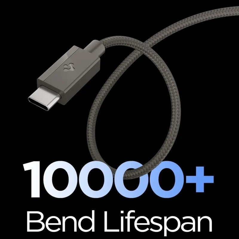 Spigen EB6015CC Essential – USB-C į USB-C laidas 60W 1,5 m (tamsiai pilkas)