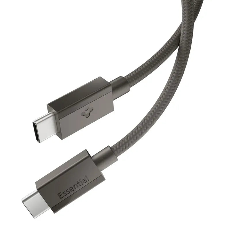 Spigen EB6015CC Essential – USB-C į USB-C laidas 60W 1,5 m (tamsiai pilkas)