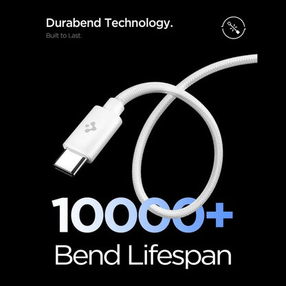 Spigen EE451EU Essential GaN Pro – USB-C PD PPS 45W sieninis įkroviklis + 1 m USB-C laidas (baltas)