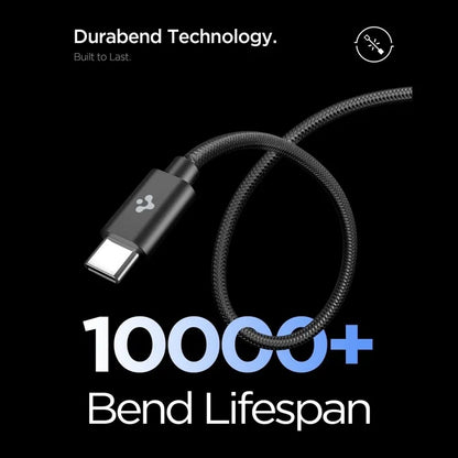 Spigen EE451EU Essential GaN Pro – USB-C PD PPS 45W sieninis įkroviklis + 1 m USB-C laidas (juodas)
