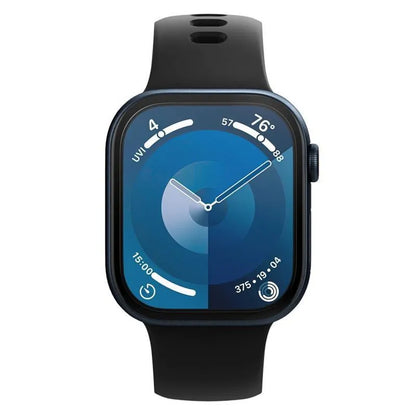 Spigen Elite Shield EZ Fit 2-Pack – hibridinis stiklo ekrano apsaugos rinkinys, skirtas Apple Watch 10 46 mm (skaidrus)