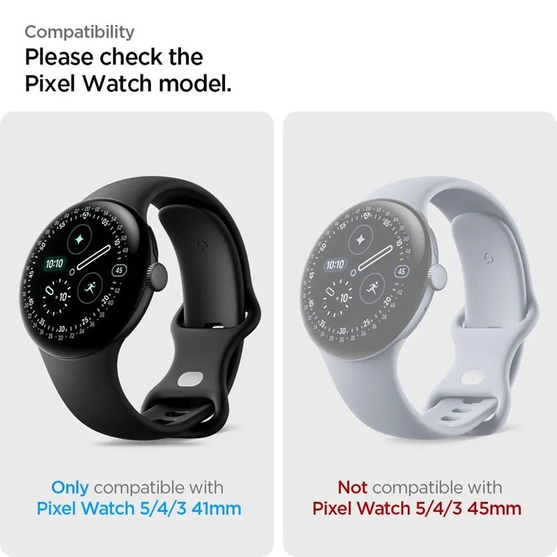 Spigen Elite Shield EZ Fit 2-Pack – hidrogelio plėvelė, skirta Google Pixel Watch 3 / 4 / 5 41 mm (2 vnt.)