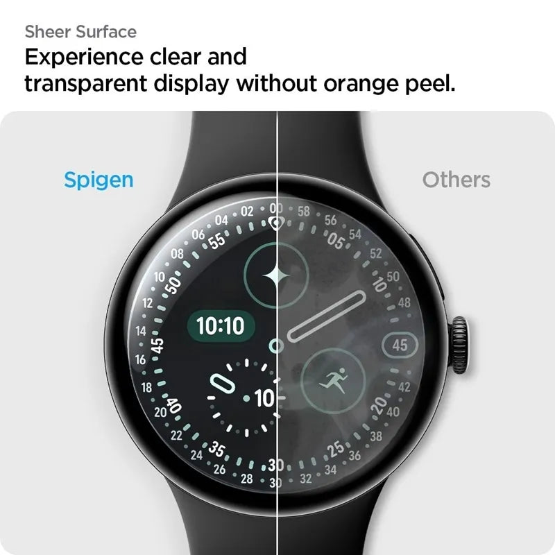 Spigen Elite Shield EZ Fit 2-Pack – hidrogelio plėvelė, skirta Google Pixel Watch 3 / 4 / 5 41 mm (2 vnt.)