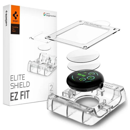 Spigen Elite Shield EZ Fit 2-Pack – hidrogelio plėvelė, skirta Google Pixel Watch 3 / 4 / 5 41 mm (2 vnt.)