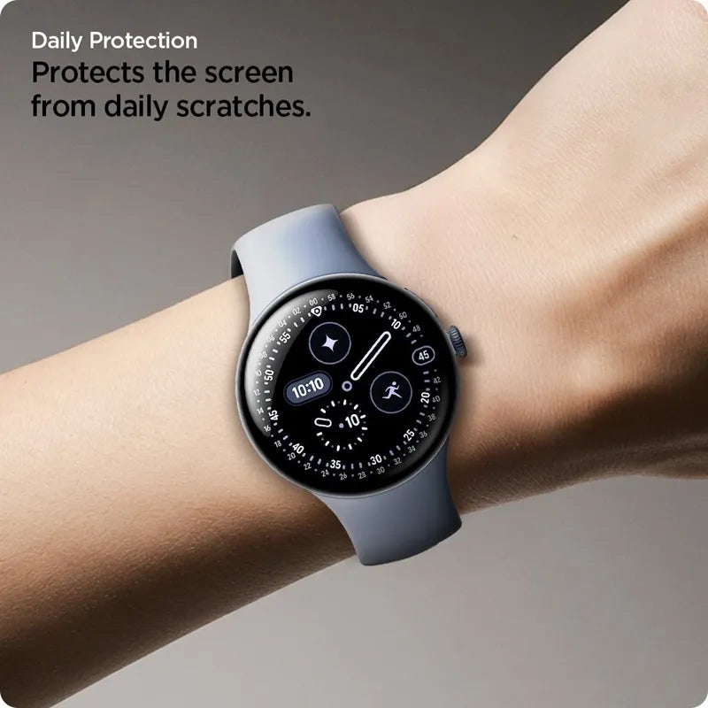 Spigen Elite Shield EZ Fit 2 vnt. – Hidrogelinė plėvelė, skirta Google Pixel Watch 3 / 4 / 5 45 mm (2 vnt.)
