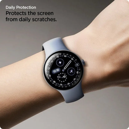 Spigen Elite Shield EZ Fit 2 vnt. – Hidrogelinė plėvelė, skirta Google Pixel Watch 3 / 4 / 5 45 mm (2 vnt.)
