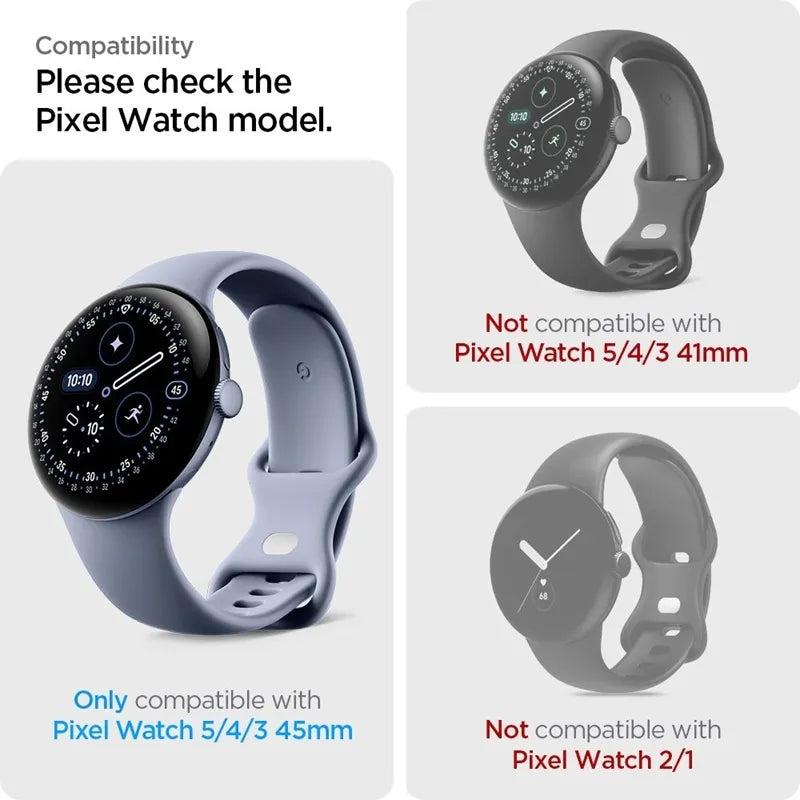 Spigen Elite Shield EZ Fit 2 vnt. – Hidrogelinė plėvelė, skirta Google Pixel Watch 3 / 4 / 5 45 mm (2 vnt.)